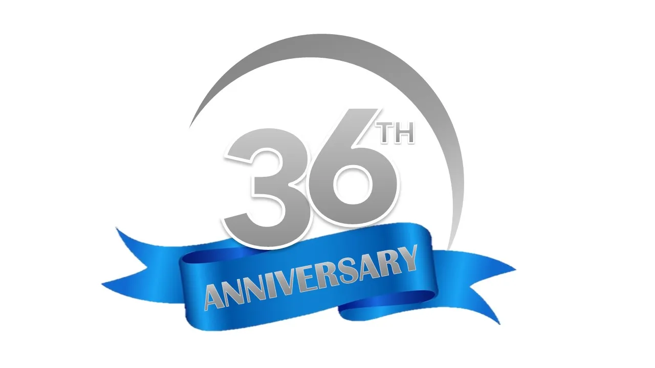Veekay Financial anniversary celebration logo